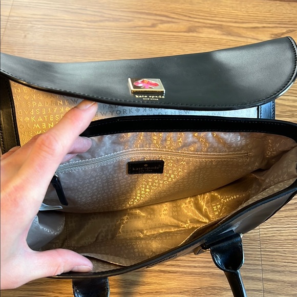 Kate Spade Black Leather Tote Bag - Picture 4 of 7